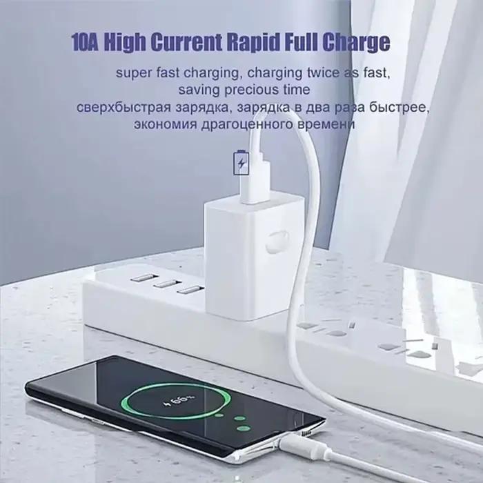 QCMAX 1-3 pièces 10A 100W Type C câble de charge Super rapide cordon de données pour Huawei OPPO vivo iQoo câbles USB C