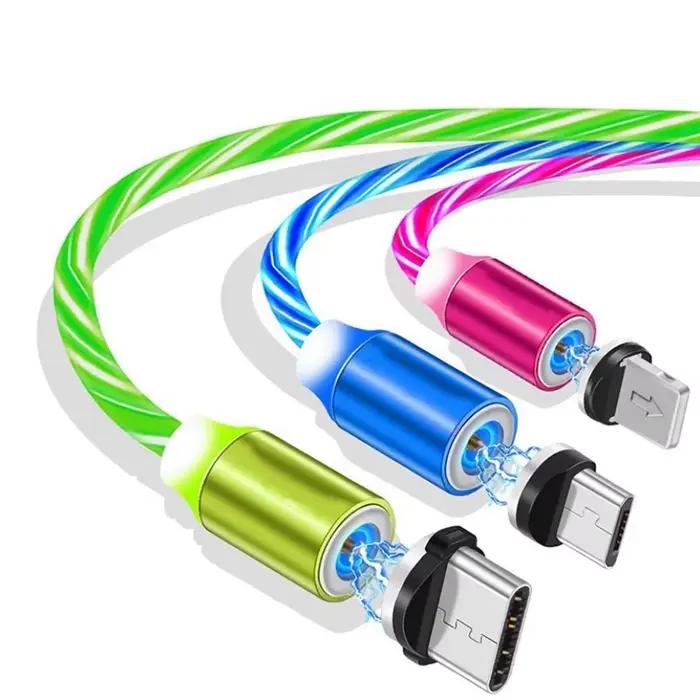 Câble magnétique LED USB Micro et Type C