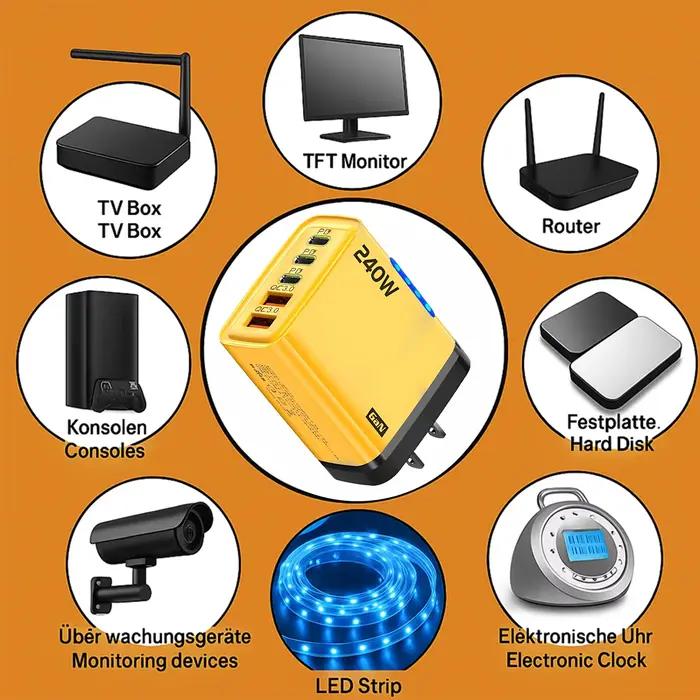Chargeur de bureau GaN 5 en 1