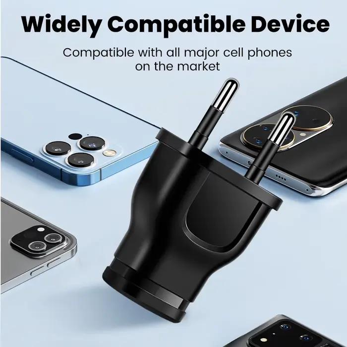Mini chargeur de voyage universel 5V1A avec prise EU US USB pour iPhone Samsung Xiaomi Redmi Google Huawei