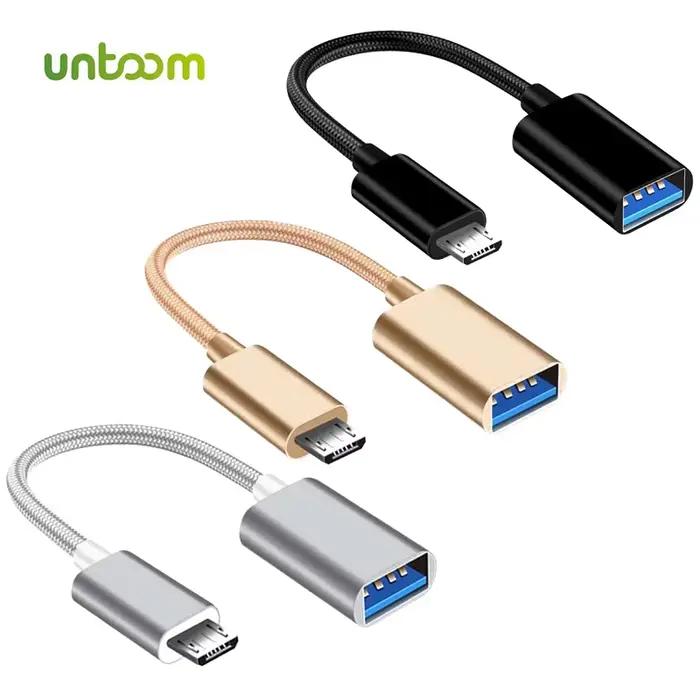 Adaptateur de câble Micro USB OTG mâle vers USB 2.0 femelle pour transfert de données facile pour Samsung S6 Xiaomi tablette PC Android occasions spéciales