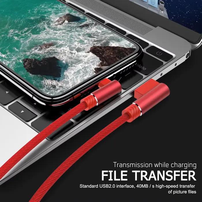 Câble USB de Charge rapide à 90 degrés