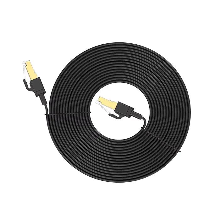 Câble Ethernet CAT 8 40Gbps 2000MHz CAT8 RJ45 réseau Lan cordon de raccordement plat 10m 15m 20m 30m 50 pieds 100