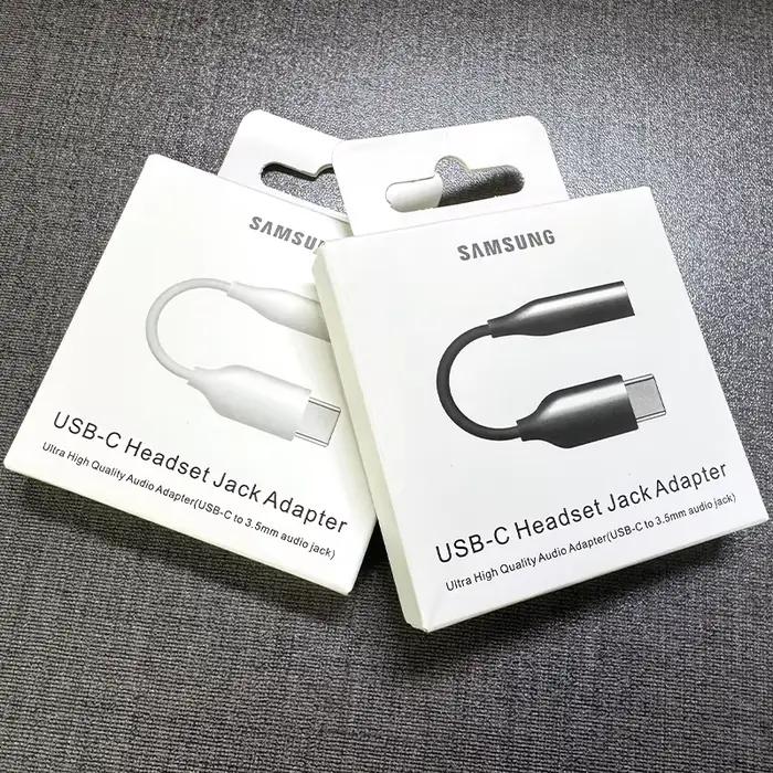 Samsung USB Type C à 3.5mm Aux adaptateur type-c Jack Audio écouteur câble convertisseur pour Galaxy S25 S24 S23 S22 Ultra S20 S21 Plus