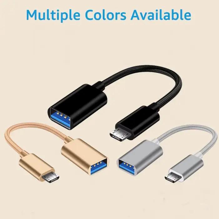 Adaptateur de câble Micro USB OTG mâle vers USB 2.0 femelle pour transfert de données facile pour Samsung S6 Xiaomi tablette PC Android occasions spéciales