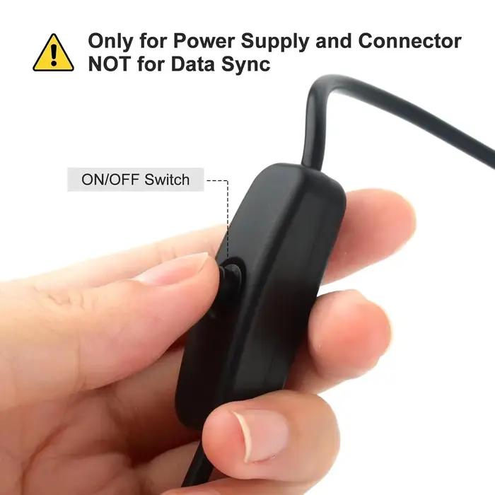 Câble d'extension USB 5V avec interrupteur
