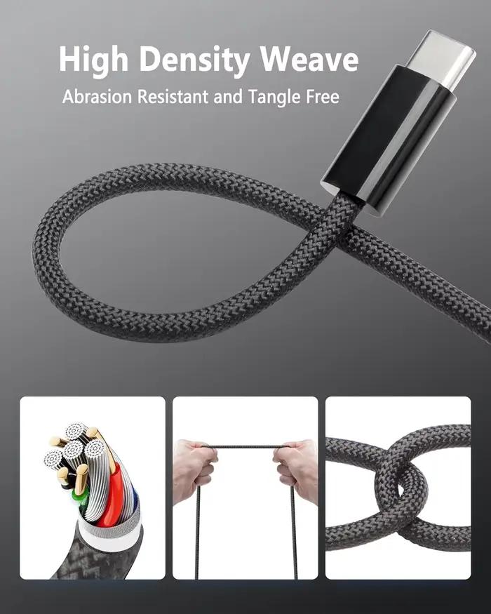 Câble de charge rapide magnétique 140W USB-C vers MagSafe 3 (2m/6
