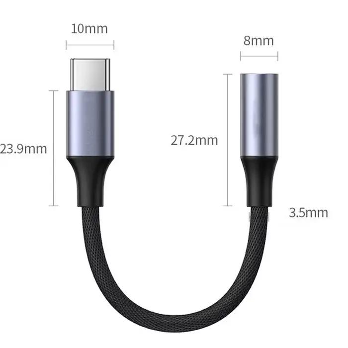 Adaptateur d'écouteur USB Type C à 3.5 Jack USB-C 3 5mm Convertisseur de câble audio pour IPhone 15 15 Pro MAX Samsung Galaxy Huawei Xiaomi
