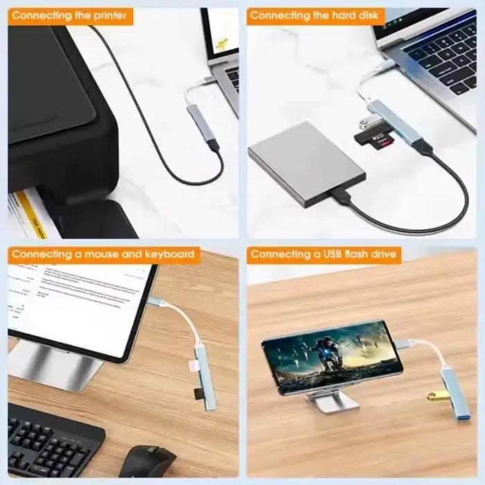 Mini Hub USB Type C pour téléphone portable