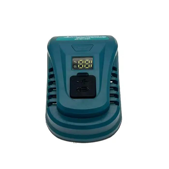 Le chargeur de batterie USB 100W prend en charge les technologies QC 3.0 et PD 3.0 pour charger les smartphones et est compatible avec les batteries Makita 18V/20V.
