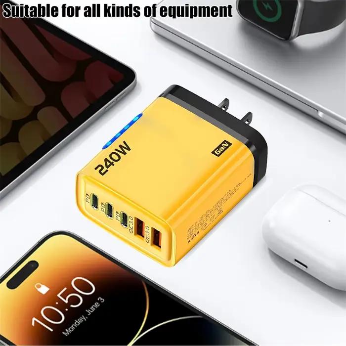 Chargeur USB C GaN 240W 5 en 1