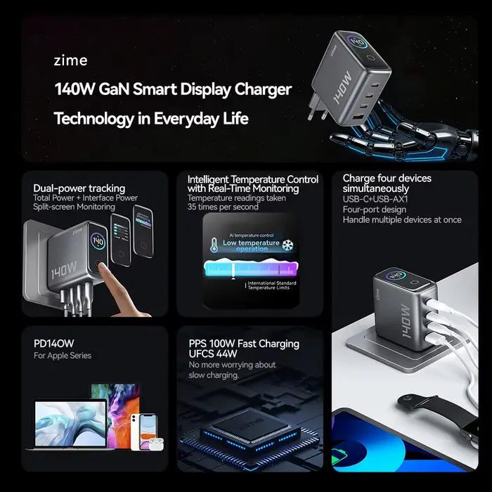 [Nouvelle Offre] Chargeur GaN zime 140W