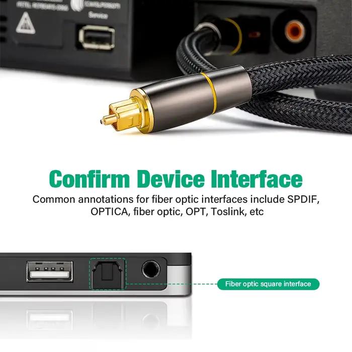 Câble Audio optique numérique Toslink SPDIF fil de Fiber