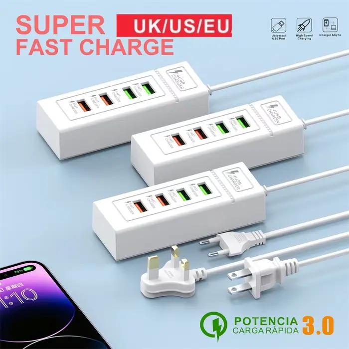 Station de chargeur rapide USB 4Ports