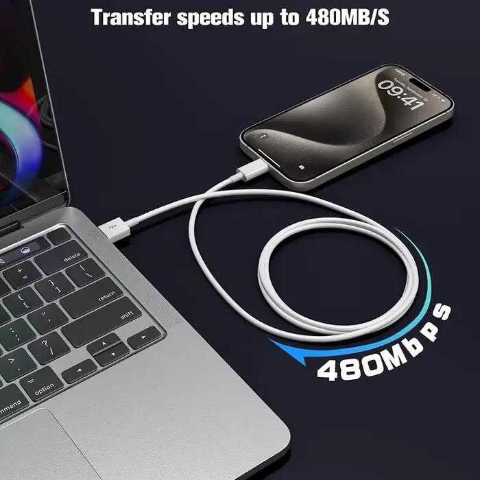 Câble de charge rapide USB A à Type C GeydrQ pour Samsung Huawei Xiaomi Téléphones Accessoires Charge Rapide Blanc Jaune Bleu Rouge Violet Gris Noir Vert