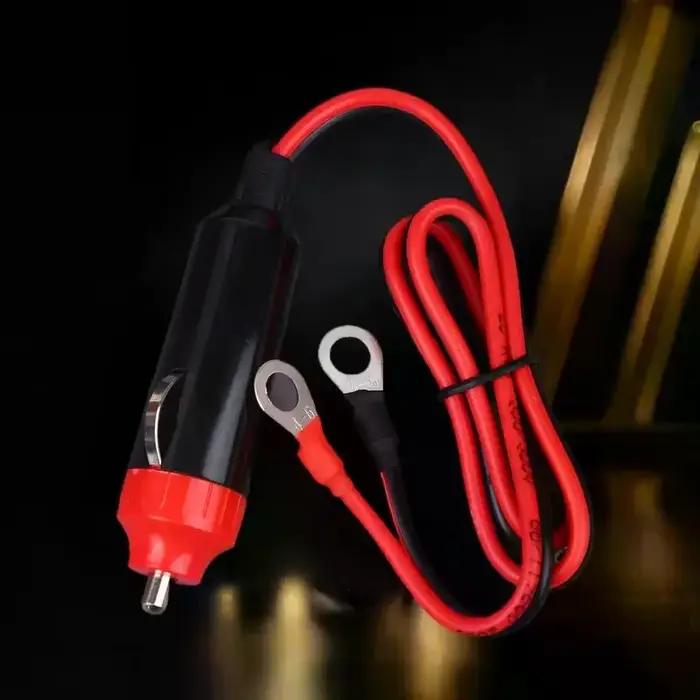 Câble d'alimentation pour voiture 50 cm avec prise allume-cigare et connecteur à œillet pour batterie