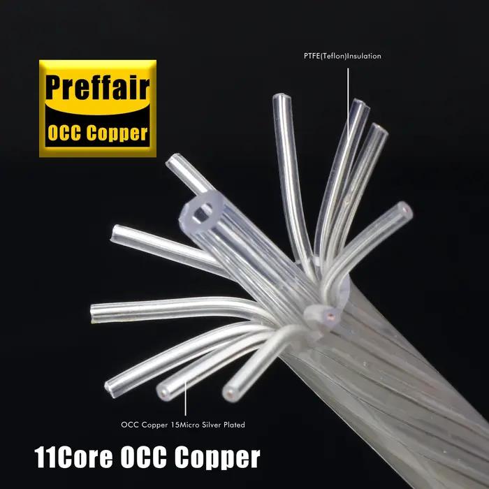 Câble Audio RCA Plaqué Argent 11 Coeurs 5N Pour Interconnexion Hifi Amplificateur Lecteur DVD TV Occasions Spéciales