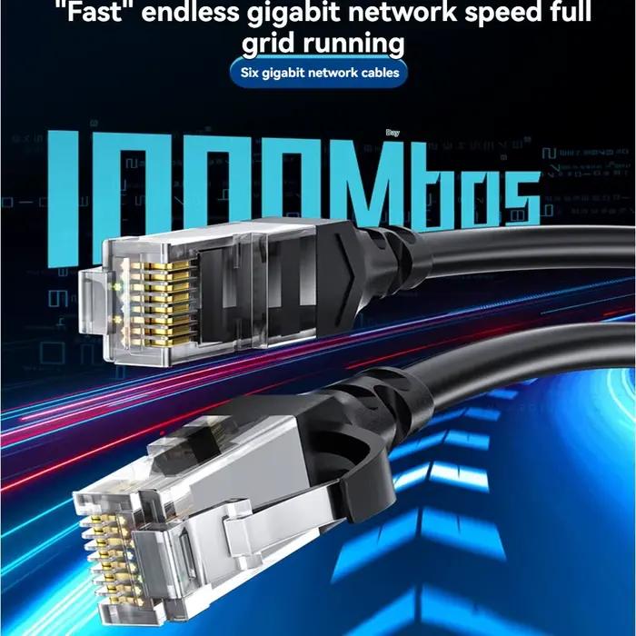Câble Ethernet Cat6 Gigabit Haute Vitesse 1000 Mbps Pour Réseau Stable et Rapide Usage Ordinateur Portable Routeur PC PS5 Xbox