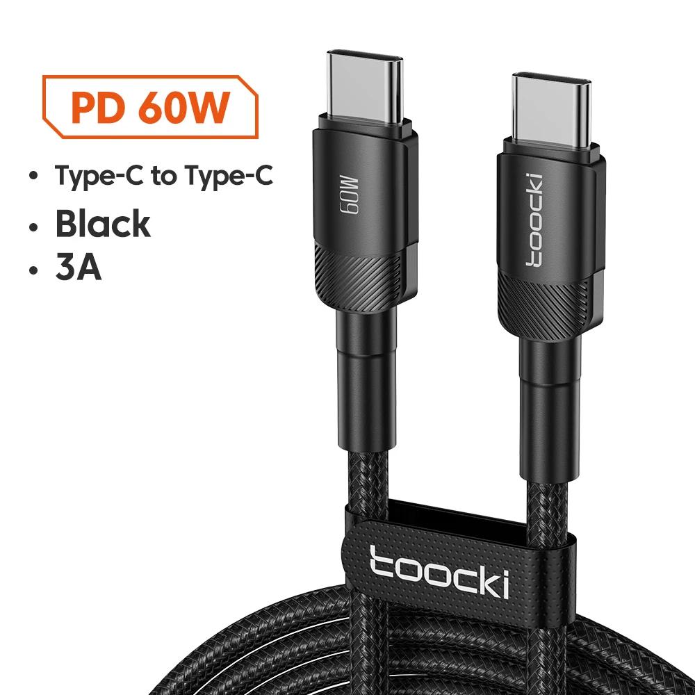 Toocki 100W Type C à USB C Câble PD 3.0 Charge Rapide 4.0 Charge Rapide Type C à Type C pour iPhone 