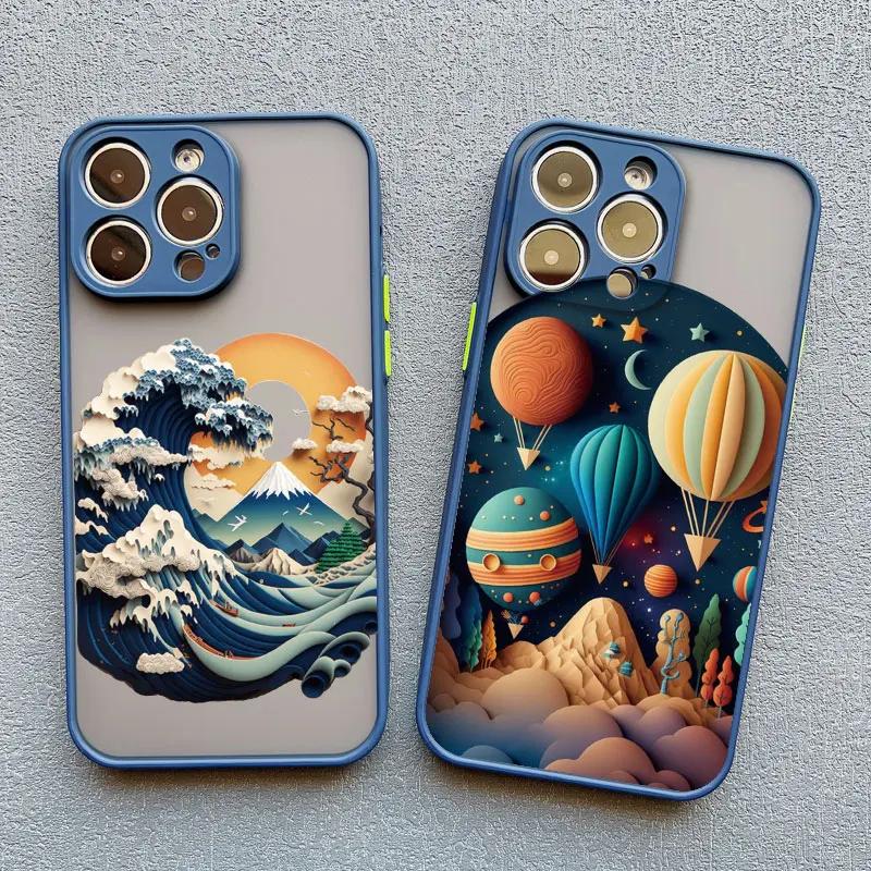 Coque de téléphone avec impression de paysage, étui arrière pour iPhone 17 16 15 Plus XS X XR 14 13 