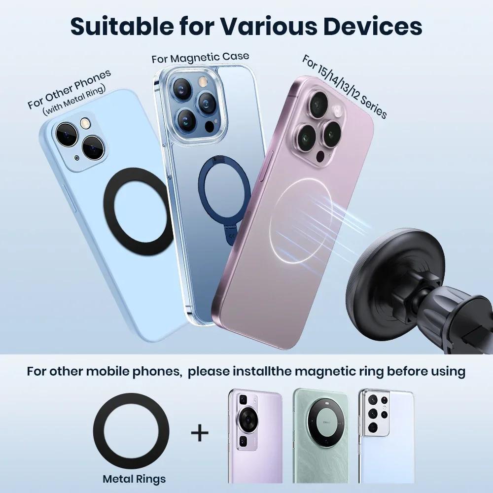 Support magnétique pour téléphone de voiture TOPK Mag-Safe, support pour téléphone à fixation sur gr