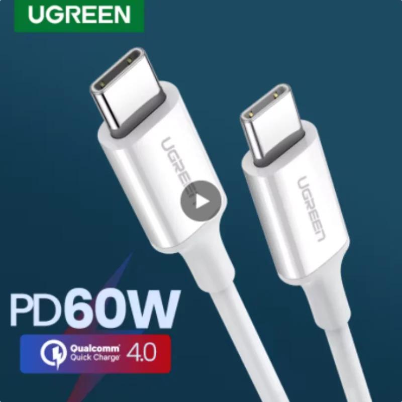 Ugreen PD 60W USB C vers USB type-c câble QC4.0 3.0 câble de données de Charge rapide pour Macbook Samsung S20 S9 câble USB C pour iPhone 15