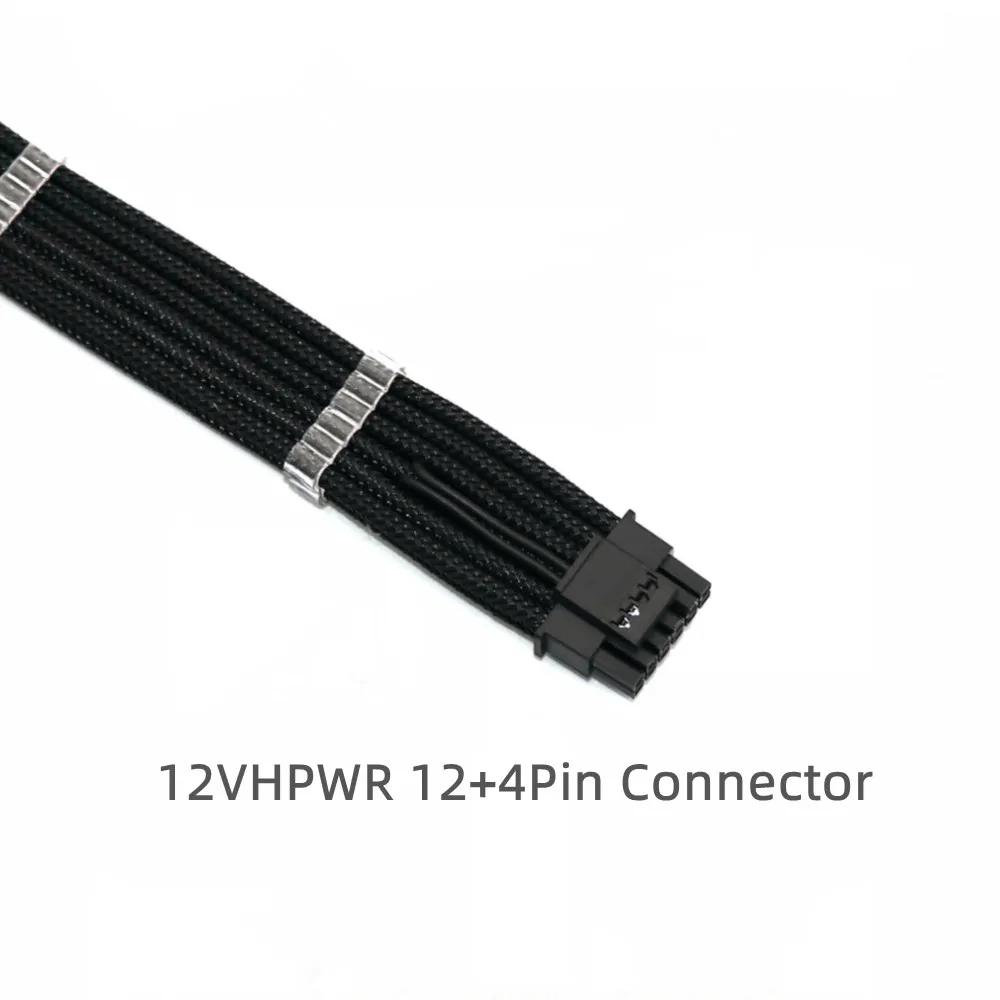 Câble d'alimentation modulaire pour Corsair Antec PSU, Premium 600W, 12VHPWR, 12 + 4 broches vers 2 pièces, CPU mâle, 8 broches, ATX, 16AWG, modèle PSU
