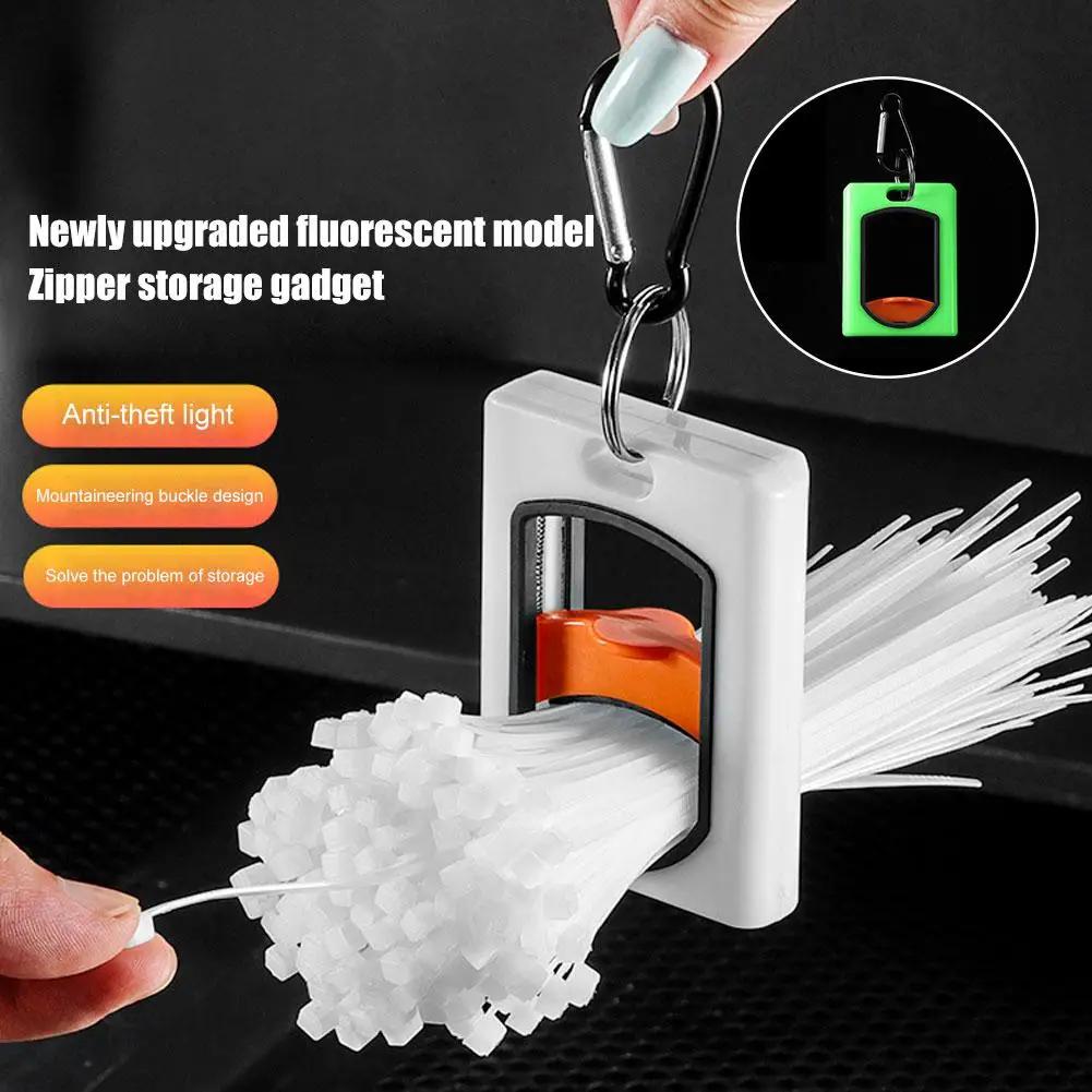 Outil de rangement pour serre-câbles, modèle fluorescent nouvellement amélioré, gadget de rangement à fermeture éclair, organisateur de serre-câbles, support de serre-câbles pour la maison et le burea