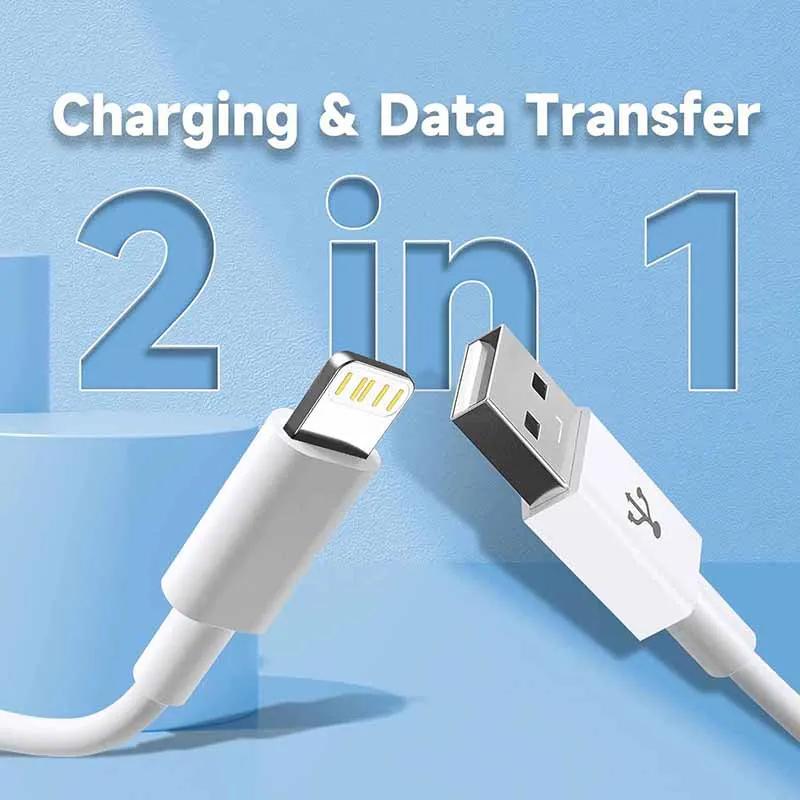 Câble USB A vers Lightning pour iPhone 14 13 12 11 Pro Max Plus XR Xs Max USB