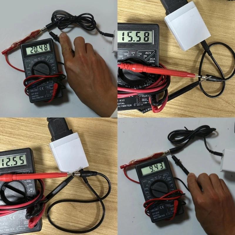 USBC TypeC à DC 5.5x2.1mm 9V 12V 15V 20V PD déclencheur câble d'alimentation convertisseur adaptateur ligne pour moniteurs LCD diffusion Radio