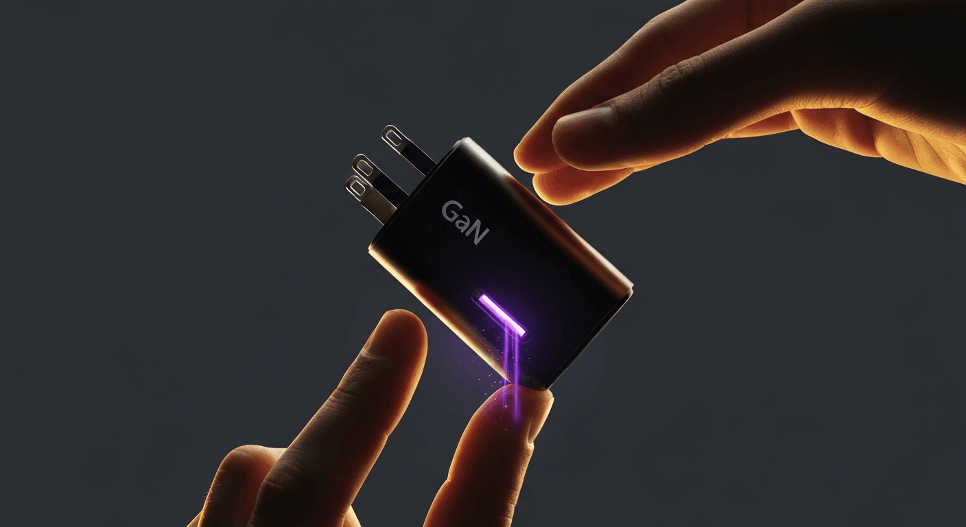 Chargeur GaN 65W Chargeurora en main