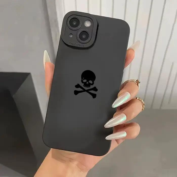 Coque noire imprimée crâne souriant diable, étui souple pour Xiaomi Redmi Note 14 13 12 Pro Plus 5G