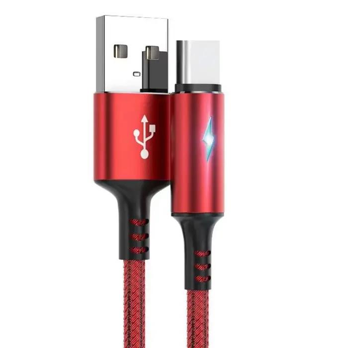 Câble de charge et de données USB C vers USB A compact, cordon de 3A, cordon court de 25 cm, matéria