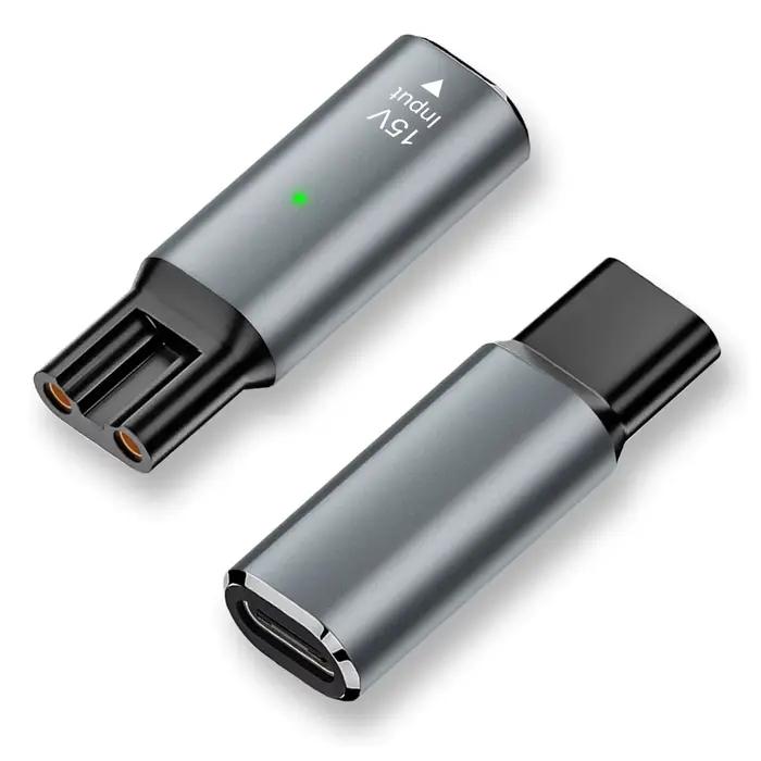 Pack de 2 adaptateurs de chargeur 15V Type-C HQ8505, convertisseur de charge USB-C pour Philips Nore