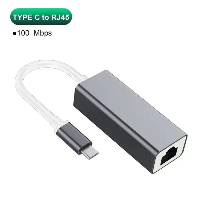 Adaptateur Ethernet USB Type C 1000 Mbps Carte réseau RJ45 pour MacBook PC Windows XP 7 Câble Intern