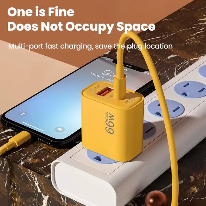 Elough 66W PD USB chargeur charge rapide Type C adaptateur de téléphone portable pour iPhone 16 15 S