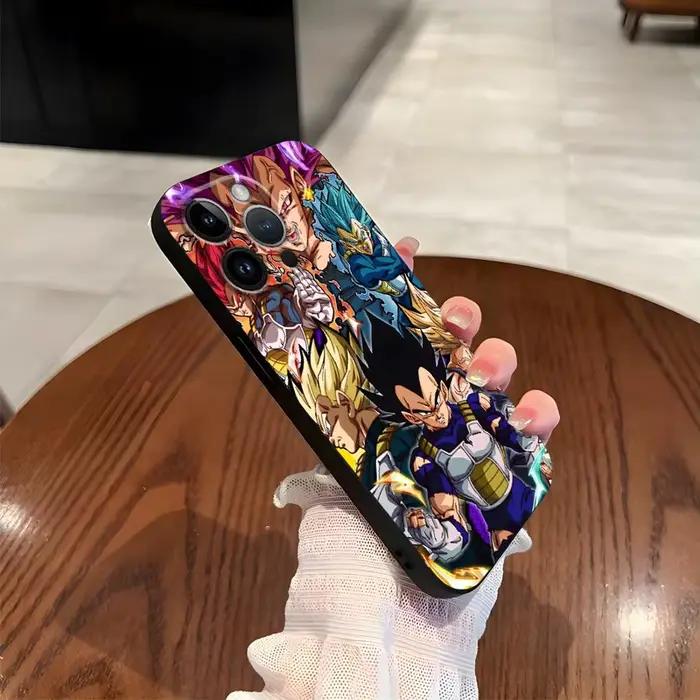 Dragon Ball Goku végéta étui pour iPhone 17Air XR 15 16 14 Plus 13 12 11 17 Pro Max XS Max 7 8 noir
