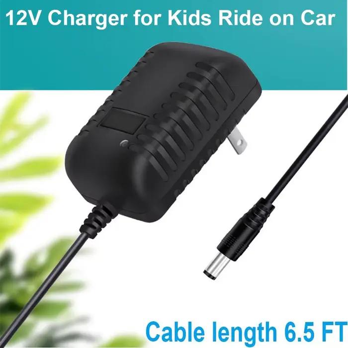 Chargeur 12V pour voiture électrique pour enfants, jouets, adaptateur secteur 1000MA, jouets à roule