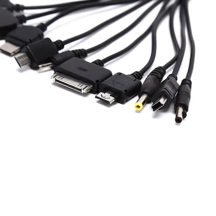 Universal 10 in 1 USB Multi Function Charger Retractable Portable Phone Cable For Various Cellphone