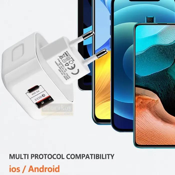 40W charge rapide 20W USB C PD chargeur mural prise ue US UK pour IPhone 12 13 14 15 Plus Pro Max Sa
