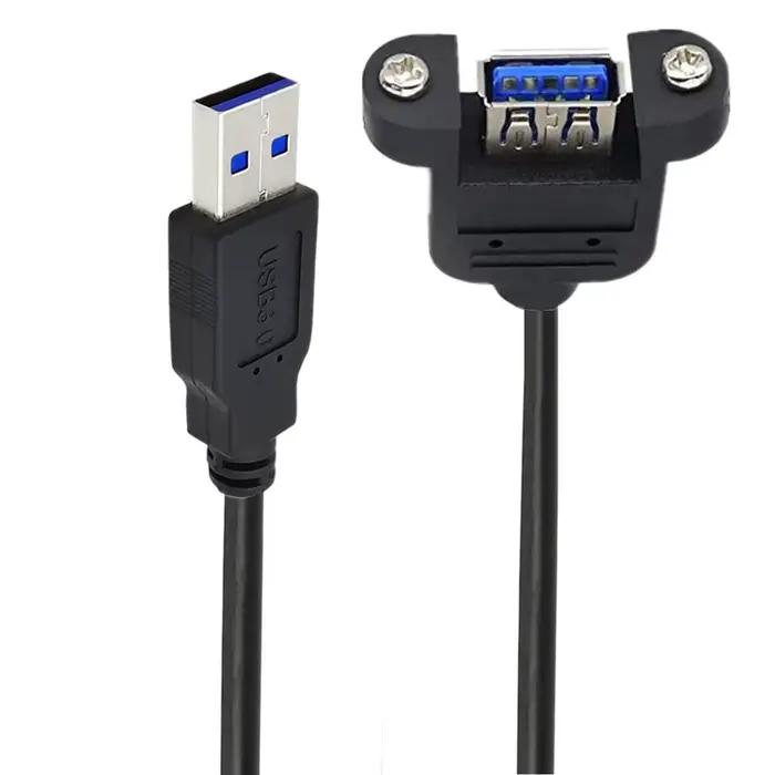 Extension USB 3.0 coudée à 90 degrés, câble de Transmission rapide mâle à femelle, double blindage a