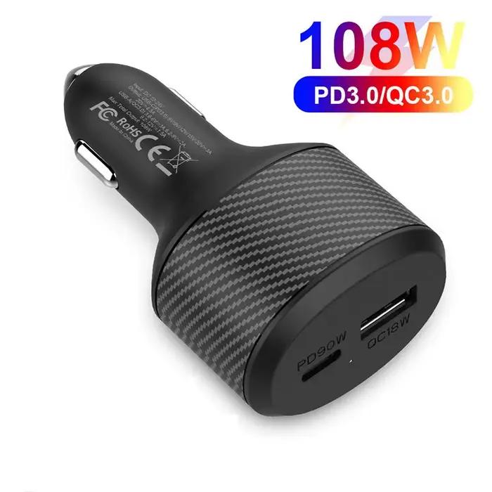 UHOMEBUY-Chargeur de voiture USB de type C pour ordinateur portable, chargeur rapide, iPhone 15, Sam