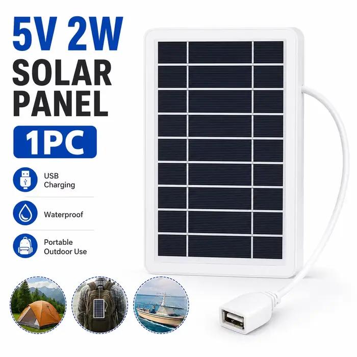 Chargeur solaire USB portable haute efficacité, sûr, stable et à charge rapide pour téléphones, vent