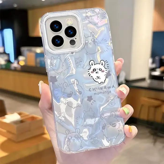 C-Chiikawas – coque de téléphone camlet réfléchissante, étui pour iPhone 16 15 14 13 12 11 Pro Max X
