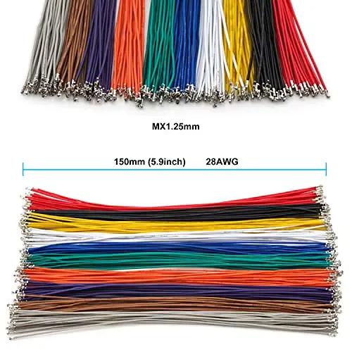 Connecteur PicoBlade Molex mâle-femelle de 1.25mm avec câbles pré-épilés 28AWG pour projets électron