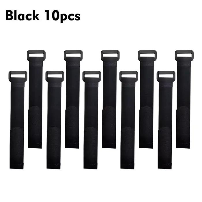 10 pièces 20*200mm, attaches zippées en Nylon auto-adhésives réutilisables, attaches de câble