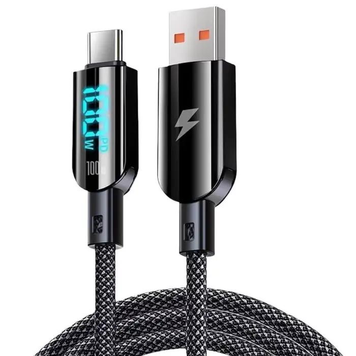 Y1UB – câble rapide 100W Type C mâle à Type C mâle, vitesse 480Mbps, cordon tressé Flexible pour cam