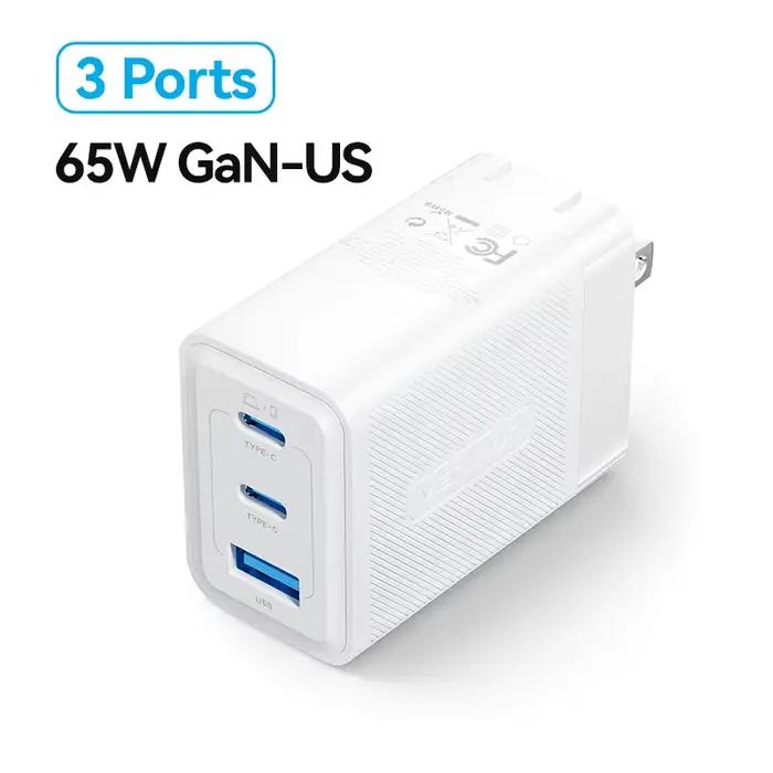 Chargeur Vention 65W GaN, charge rapide 4.0 3.0, type C PD, chargeur USB portable, QC4.0 3.0, charge