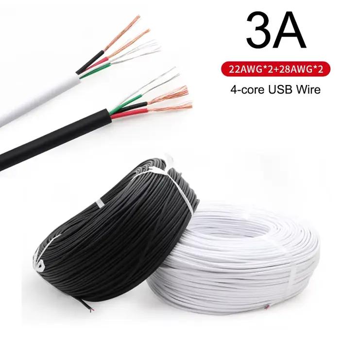 Câble d'alimentation flexible pour téléphone portable, câble de connecteur de données USB 3A, fil d'