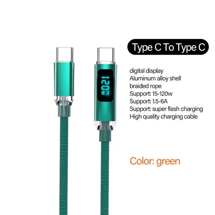 JINMUXI PD 120W USB Type C câble vers USB C 6A chargeur de charge rapide pour OPPO Realme Huawei Poc
